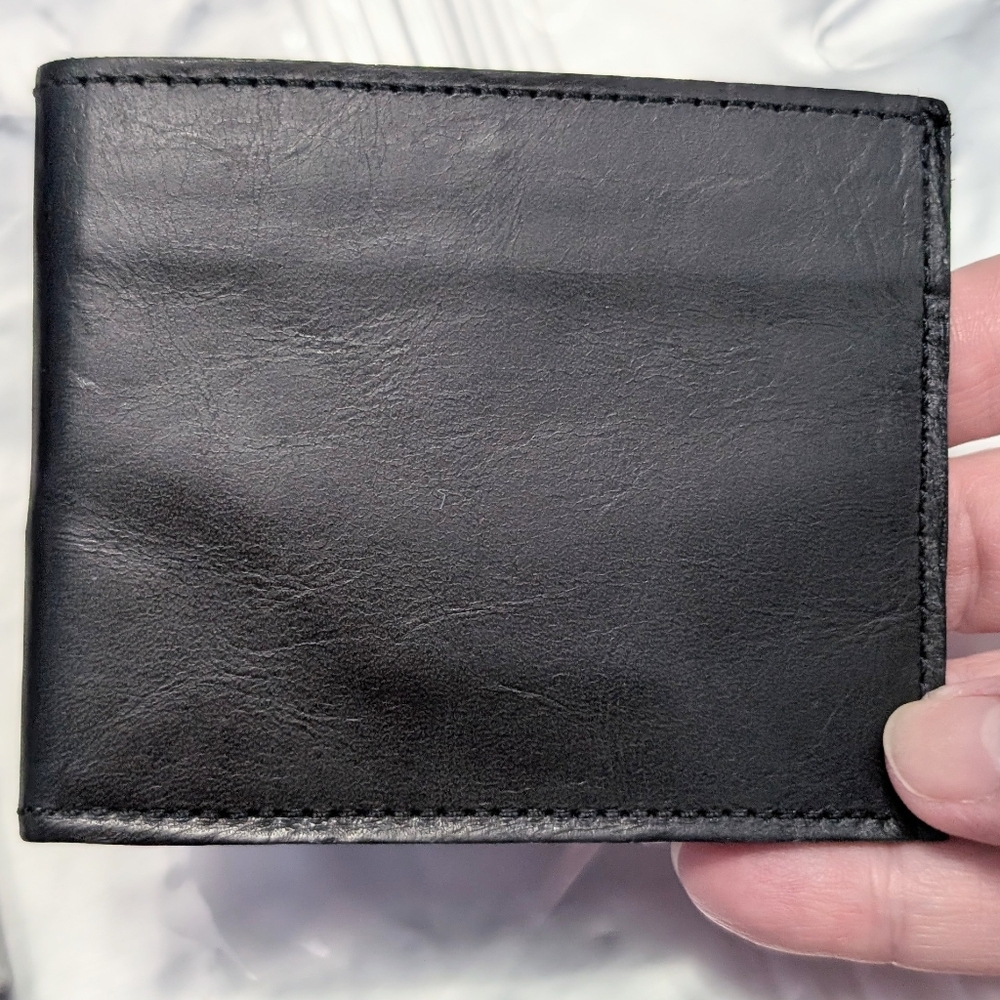 Nwt M0851 Mens Genuine Leather Bi Fold Wallet In Original Box ☑️ - Picture 7 of 12